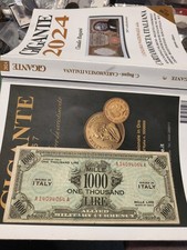 Splendida 1000 AM LIRE SERIE 1943 A BILINGUE OCCUPAZIONE AMERICANA F.L.C. RARA 