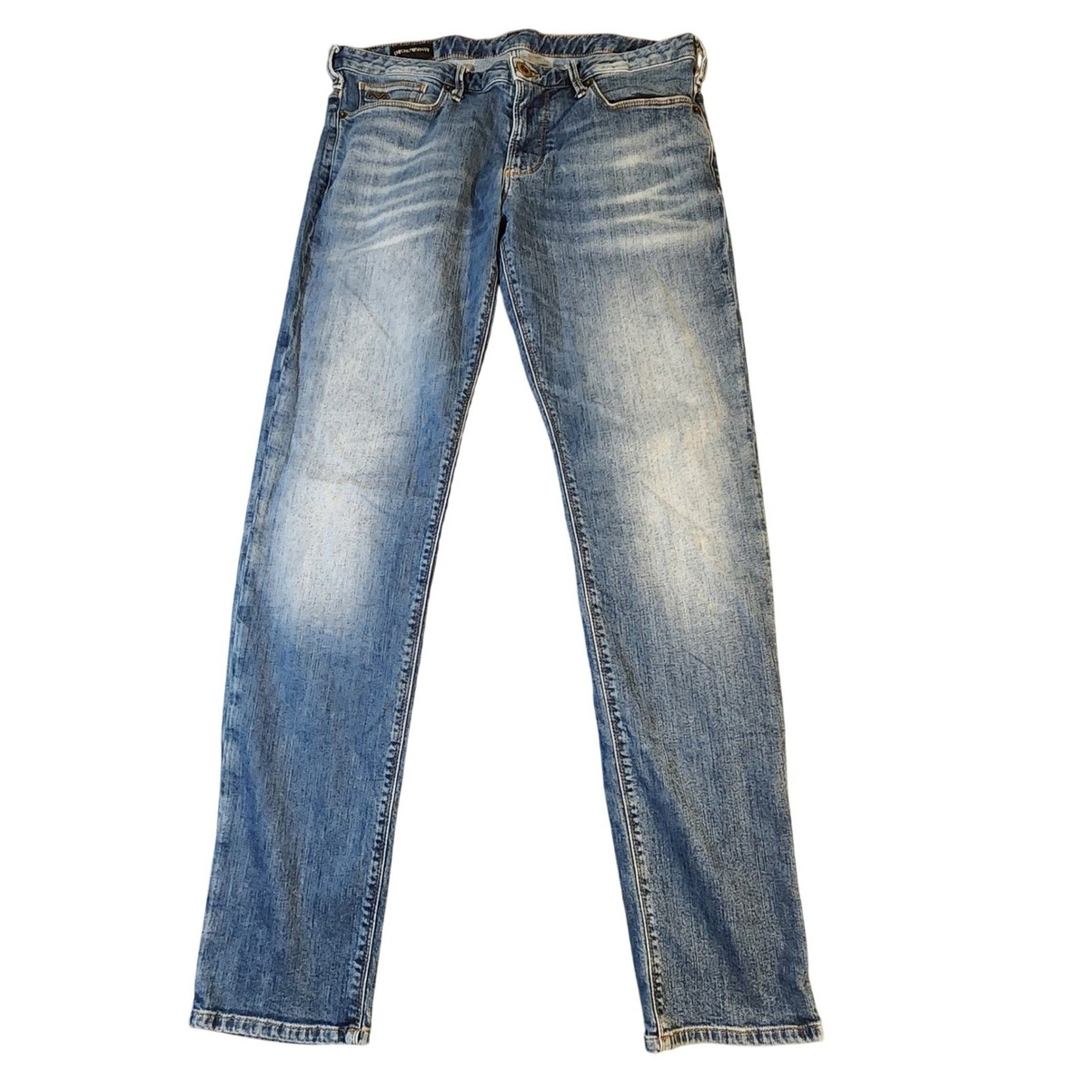 Emporio Armani J06 Slim Fit Jeans Men's Size 33 Light Wash Denim