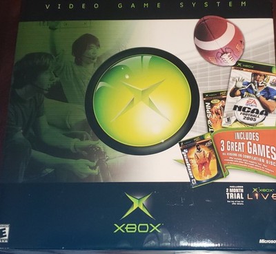 Ultra Rare SEALED New original xbox with  3 games inside the box.