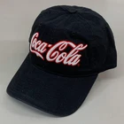 COCA-COLA Las Vegas Script Stretch Baseball Cap Fit Sz One Size Black 23632 (New