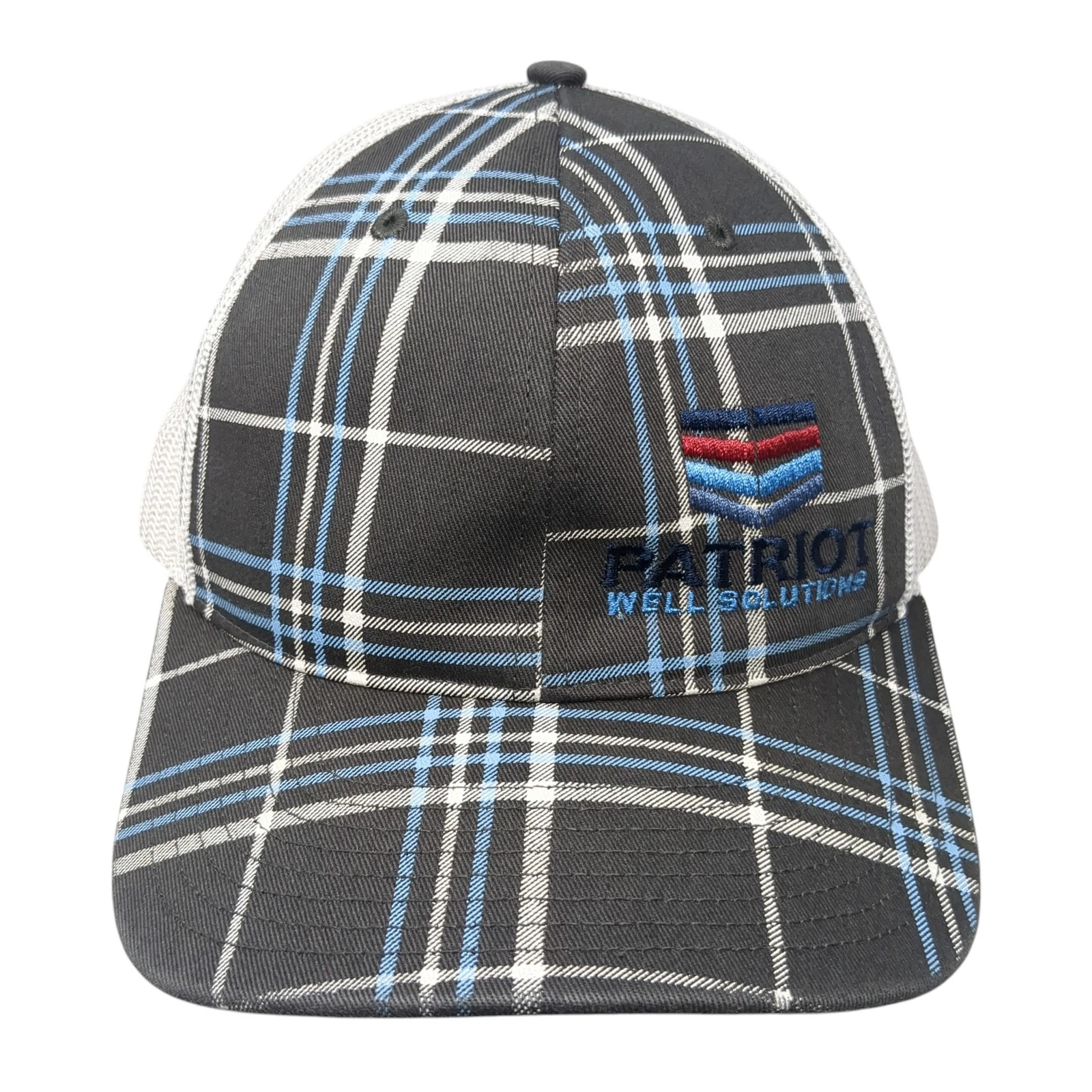 Patriot Well Solutions Trucker Hat Multicolor OS Adjustable Plaid Richardson