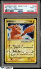 2006 Pokemon Gold Star EX Holon Phantoms #104 Pikachu Holo PSA 4 VG-EX