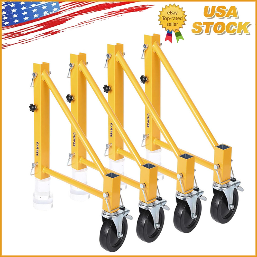 4pcs Scaffolding Outriggers with 5" Swivel Locking Caster 1000lbs Total Capacity