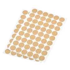21mm Dia PVC Self Adhesive Screw Hole Cover Stickers Khaki Line 6 Sheet/324pcs
