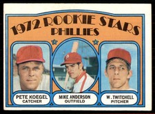 1972 Topps #14 Pete Koegel Mike Anderson Wayne Twitchell Rookie Phillies