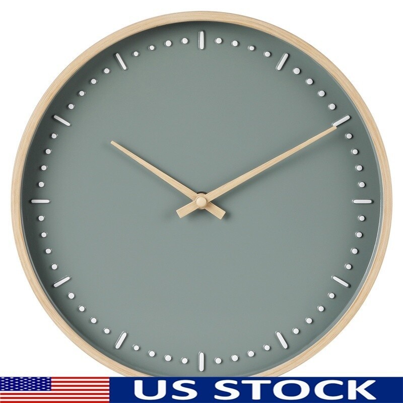 Modern Quartz Wall Clock Indoor Decor Raised Markers Easy Hang Minimalist Design