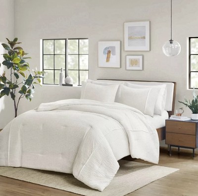 Beautyrest Apollo Striped Seersucker Oversized 3-Pc. Duvet Cover Set, Full/Queen