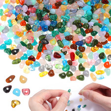 640PCS Crystal Chip Beads Bulk Multicolor Random Assorted Mixed Bead Irregular f