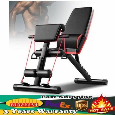 Adjustable Weight Bench Incline Decline Foldable Full Body Workout Gym Exercise