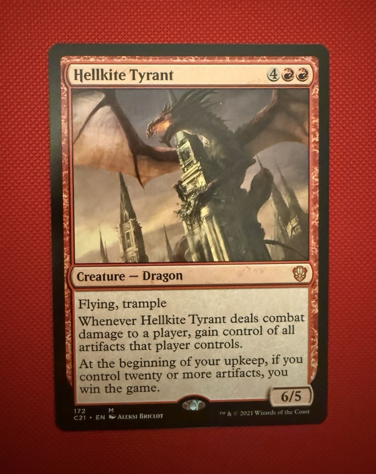 Wizards of the Coast MTG Hellkite Tyrant 172 Commander 2021 Mythic Regular