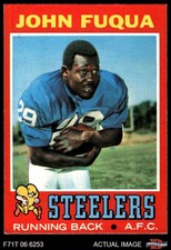 1971 Topps #76 John Fuqua Steelers RC Morgan St 6 - EX/MT
