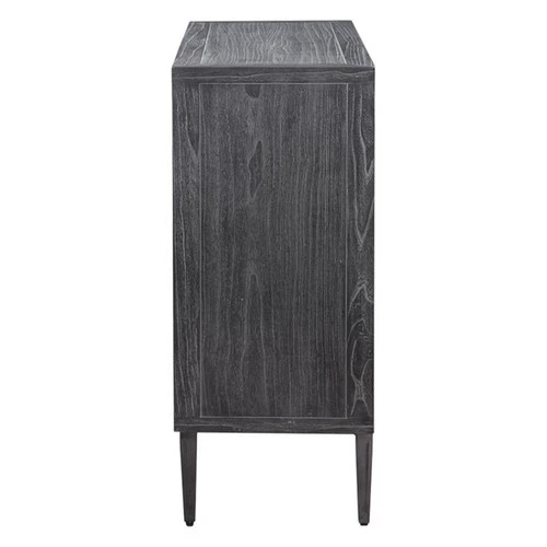 Uttermost Laurentia 2-Door Elm Wood and Iron Sideboard in Light Gray - Picture 4 of 8