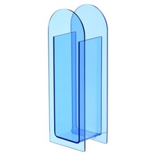 3x2x9" Acrylic Flower Vase Arch Acrylic Floral Vase Decorative Vase Blue