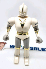 MMPR Power Rangers White Battle Borg 6.5" Action Figure Bandai 2662 1995
