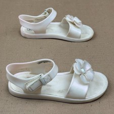 Cat & Jack Girls White Flower Jelly Sandals S...