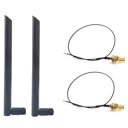 2X(Dualband 6Dbi  WiFi-Antenne RP-SMa + MHF4-Pigtail-Kabel für AX200 AC92604413