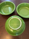 Set Of 3 Fiesta Retired Shamrock 6 7/8" Classic Rim Cereal Soup Bowls Unused