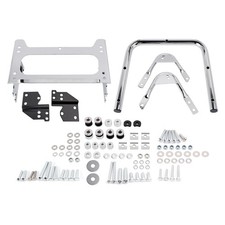 Chrome Two Up Mounting Luggage Rack Fit Touring Road King FLHT FLHX FLTR 96-08