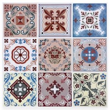 12 x 12 10 Pcs Moroccan Peel and Stick Backsplash Tile Self Adhesive Glossy...