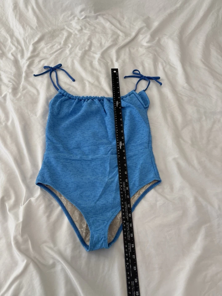 Free People Free-Est Margaret Conversível OnePiece Azul Tamanho Médio Novo com etiquetas $168 158 - Imagem 3 de 4