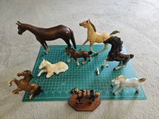 Ceramic and plastic horses vintage lot