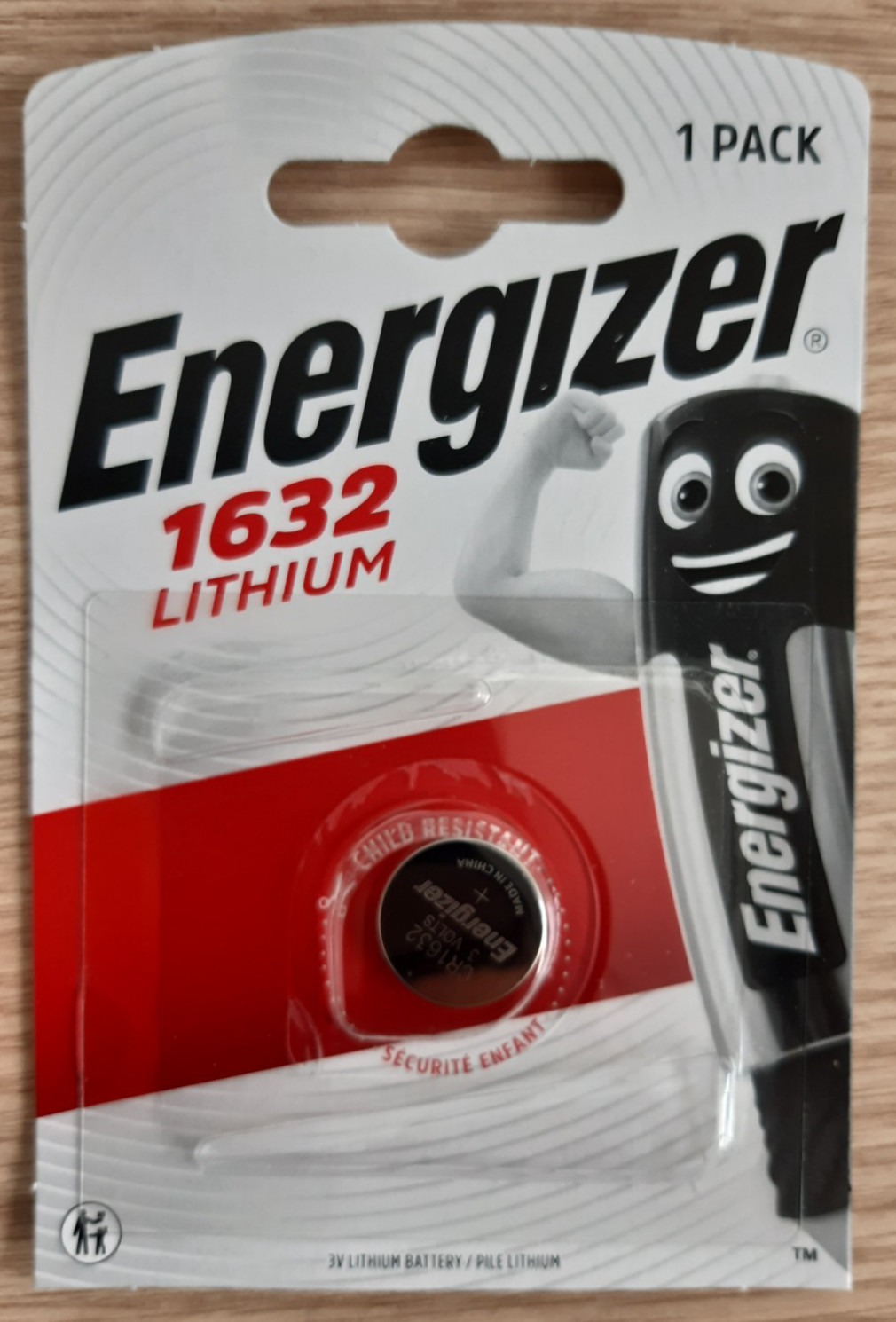 Energizer CR1632 3V Lithium Coin Cell Battery DL1632 KCR1632, BR1632 Button
