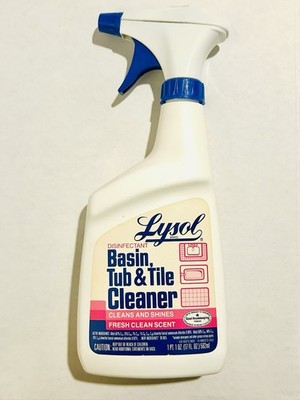 Vintage 1982 Lysol Disinfectant Basin Tub & Tile Cleaner 17 oz Spray Bottle