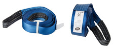 2x Tow Strap 20ft 3 6.5ton 14000lb Blue Winch Sling Off-road Utv Recovery 3x20