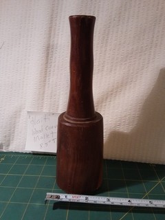 Round Turned Wood Carving Mallet Chisel Hammer 8.5" T X 2 5/8" w Head "HAITI"