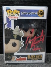 Dallas Reid Signed Black Asta Funko Pop with Quote