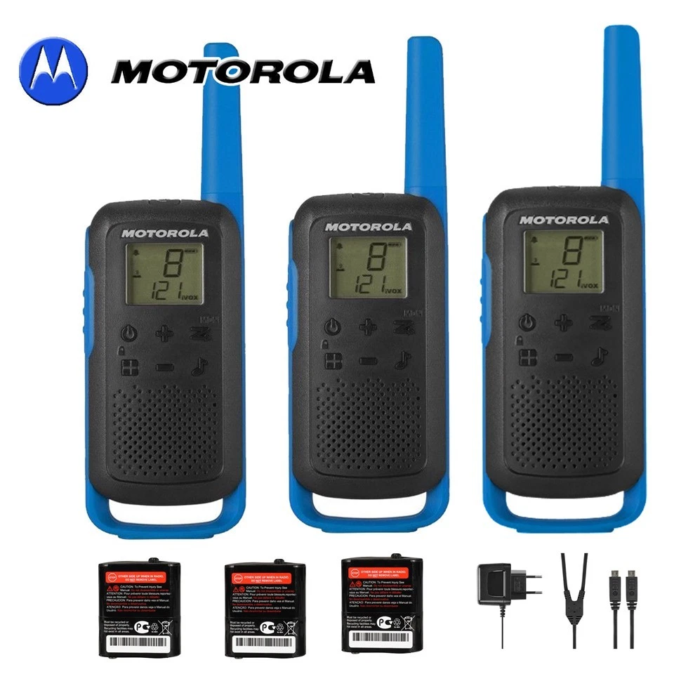 3er Set Motorola Talkabout T62 blau tlkr PMR Funkset X