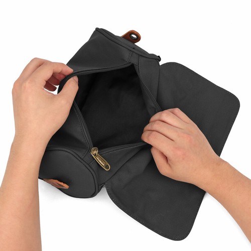 TOURBON Canvas Bike Handlebar Bag Cycling Saddle Shoulder Pack Choose Color - Picture 20 of 37