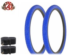 2 ALTA BICYCLE CRUISER DURABLE TIRE 26 x 1.95 BLUE CITY CAVALIER SLICK W/Tubes.