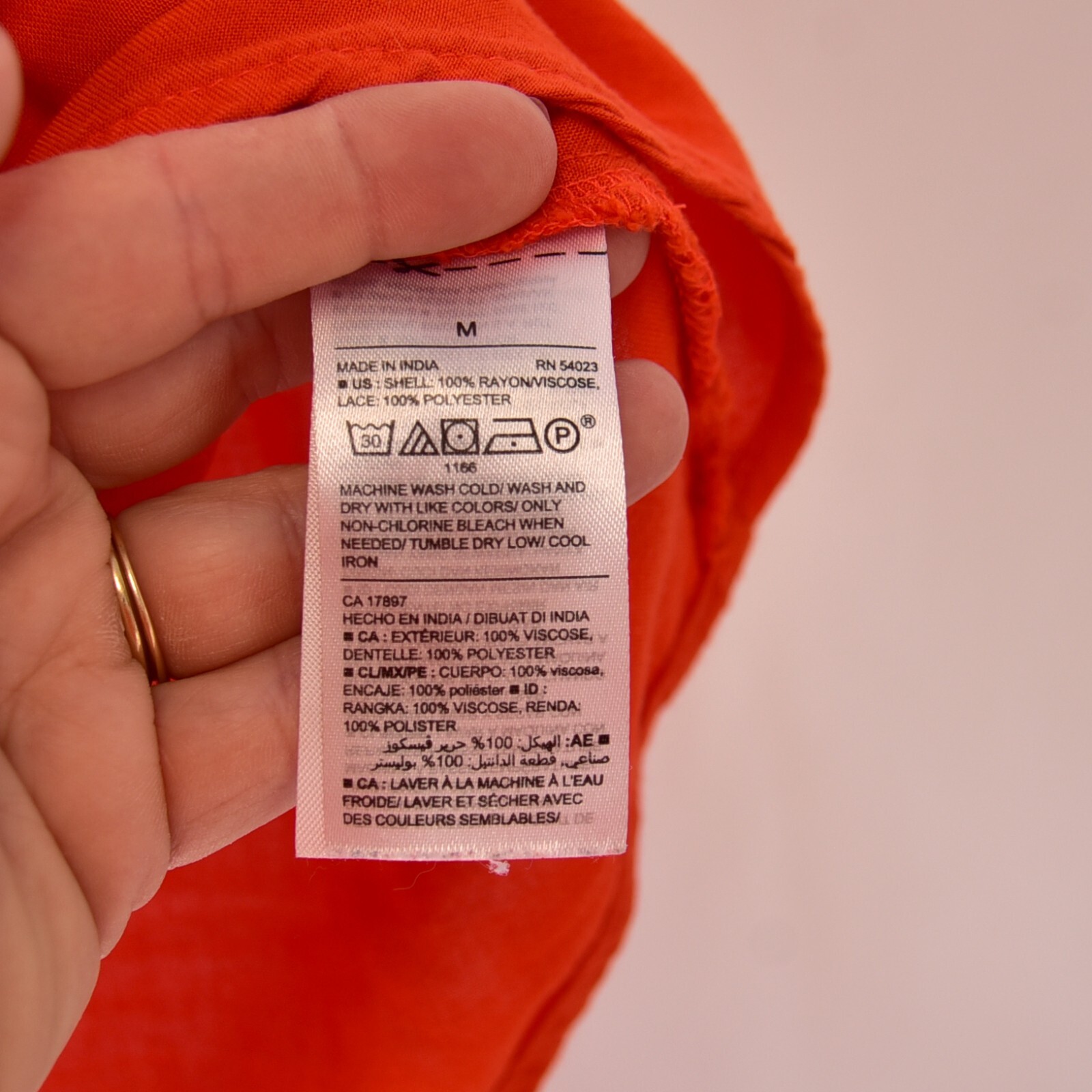 Old Navy Women's Lace Top Sleeveless Orange Blouse Size Medium