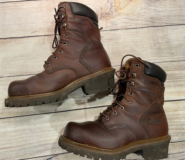 Ariat Brown Leather Steel Toe Work Boots Men's ASTM F241311 Size 9.5D