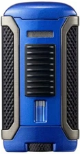 Colibri Apex Single Jet Flame Cigar Lighter - Black and Blue - New