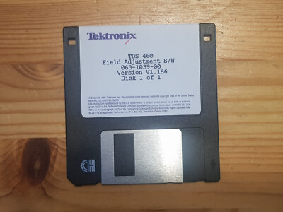 Tektronix 063-1039-00 TDS 460 Oszilloskop FIELD ADJUSTMENT SOFTWARE VER 1.186