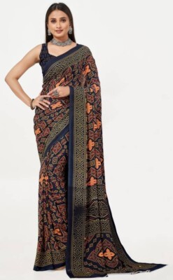 Bollywood Saree Party Wear Indian Pakistani Wedding Designer Sari 1