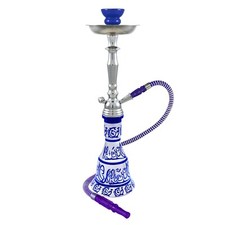 Juego de cachimba azul 20" - Hieros de Premium Hookah Shisha 1 manguera
