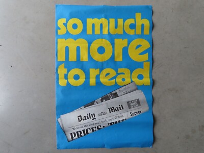 Vintage Daily Mail ''So viel mehr zum Lesen'' Werbeplakat, Zeitung Retro