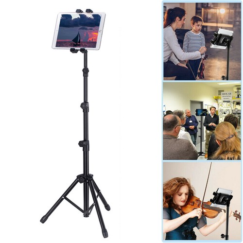 Height Adjustable Tablet Floor Stand Tripod Mount Holder for iPad Mobile Phone - Picture 2 of 12