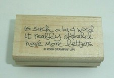 Blank "Is Such A Big Word It Really Should Have More Letters" Wood Rubber Stamp