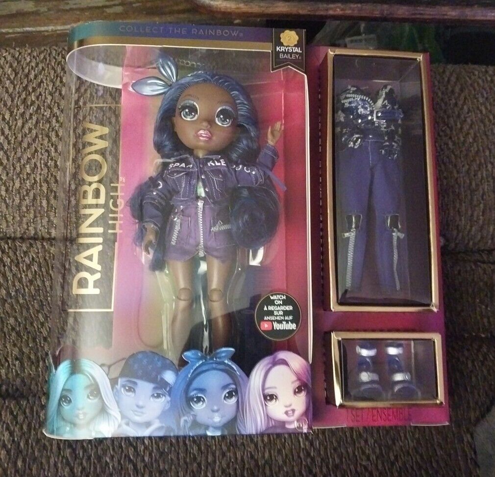 MGA Entertainment Rainbow High Krystal Bailey Fashion Doll with Outfits and...
