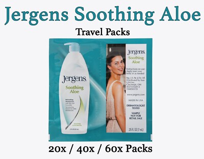 Jergens Soothing Aloe Relief Skin Comforting Moisturizer Travel Size .25FL/7ml