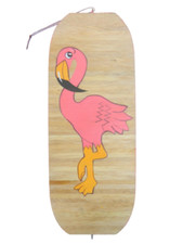 Wind Spinner Wooden Spiral Mobile Garden Ornament - Flamingo 40cm