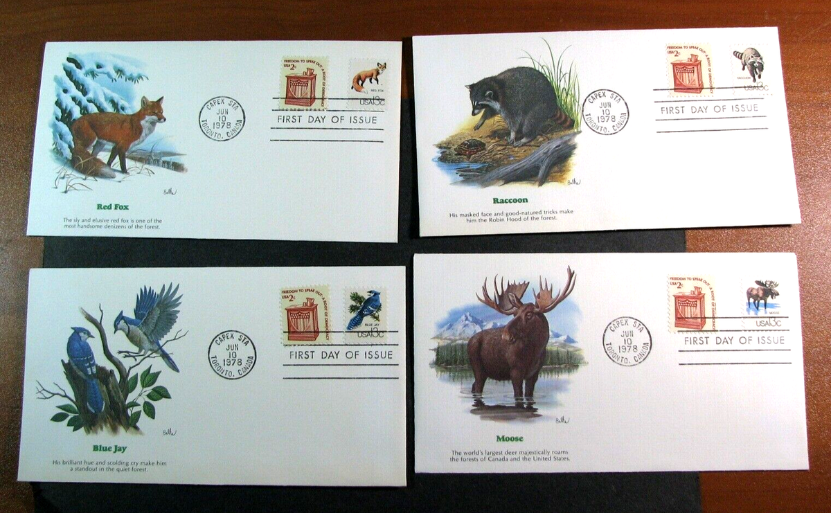 朔様、専用になります。 US Stamp FDC Scott# 1757,1757a-h Wildlife 1978 Used PL41 | eBay