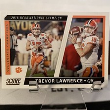 TREVOR LAWRENCE 2021 SCORE FOOTBALL #CC10 COLLEGIATE CHAMPIONS RC INSERT