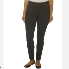 NWT DKNY WOMEN'S 1547102 GREY HOUNDSTOOTH POCKETS PONTE SLIM LEG PANT Medium