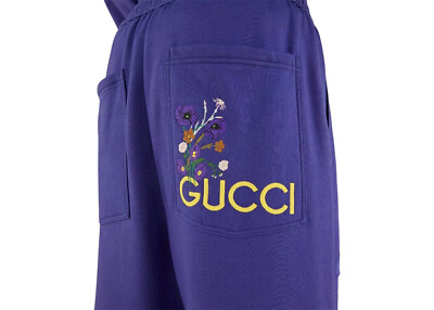 Authentic Men's Gucci Blue Lovelight Joggers Track Pants Sweatpants New $1200