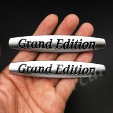 2pcs Metal Chrome Matte Grand Edition Car Fender Emblem Badge Decal Sticker V12 2pcs Metal Chrome Matte Grand Edition Car Fender Emblem Badge Decal Sticker V12